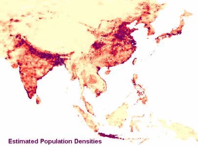 孟加拉国的人口密度