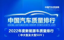 2022年度新能源车质量排行（中大型及大型SUV）正式发布