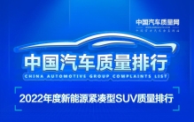 2022年度新能源紧凑型SUV质量排行正式发布