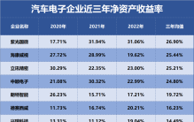 汽车电子，谁是盈利最强企业？