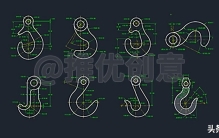 吊钩详细绘制教程汇总 工程制图 autocad 机械制图 cad教程 CAD练习题