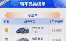 J.D.Power2023年上半年中国汽车保值率榜，小飞度赢了大卡宴