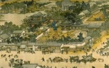 北宋画家张择端笔下的《清明上河图》，繁华的开封古城和古运河