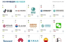 2024年度中国品牌价值500强榜单，抖音超越工商银行升至首位