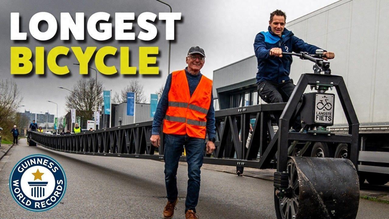全球最长！工程师耗时6年，打造55.16米长双人自行车